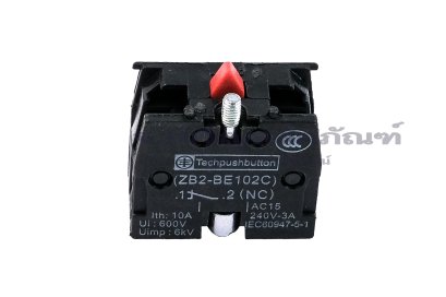 [E] บล็อกหน้าสัมผัส ปกติปิด สีแดง 102C/1, NC, 2